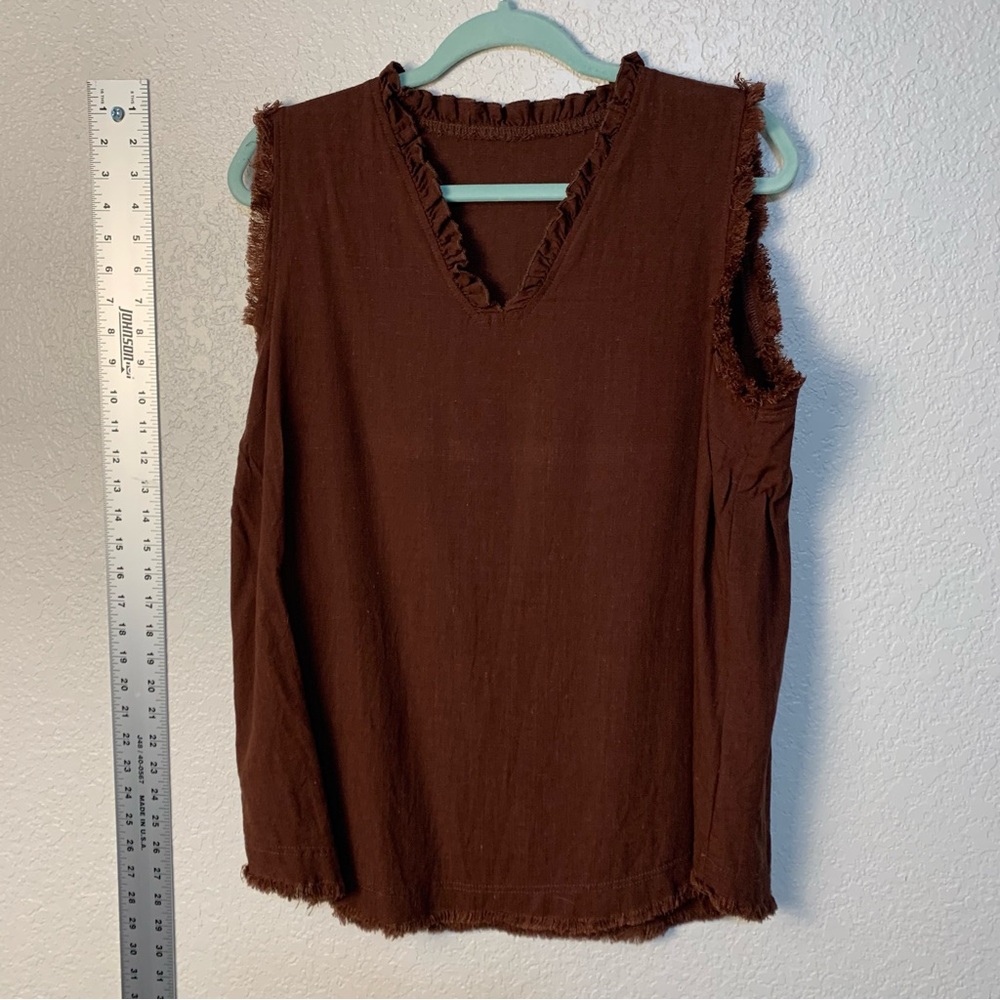 Brown Sleeveless Tank Top